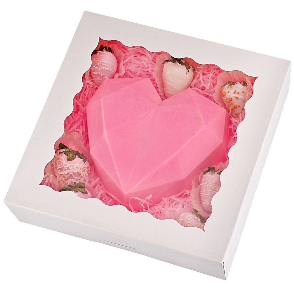 20-Pack Pie Boxes 10" x 10" x 2.5" Cookie Boxes Bakery Boxes with Window for ...