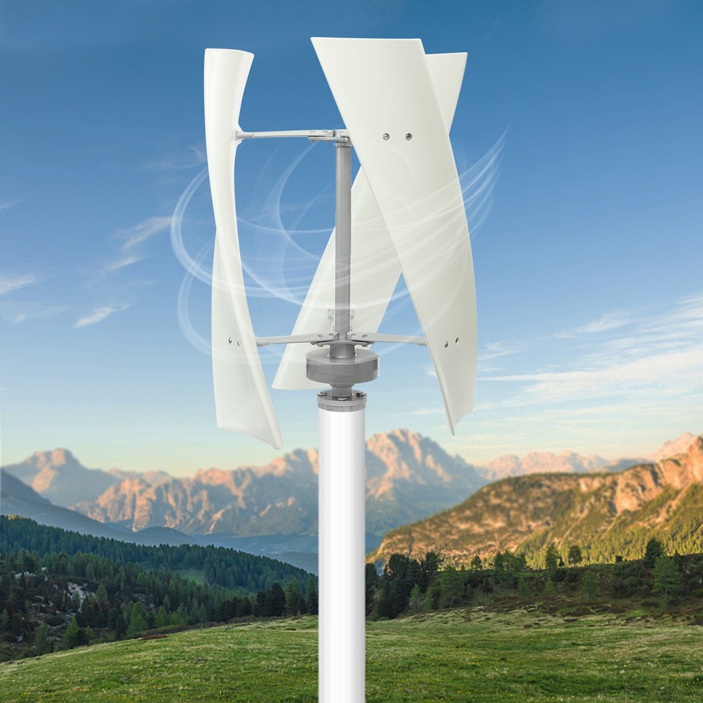 Vertical Axis Wind Turbine Generator 12V/24V Wind Mill and Controller Kit 100W