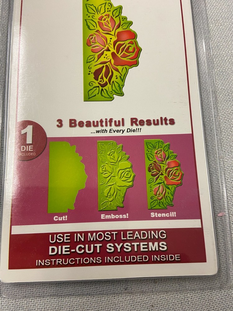Spellbinders Borderabilities Grand 12" ROSE BORDER cut emboss stencil