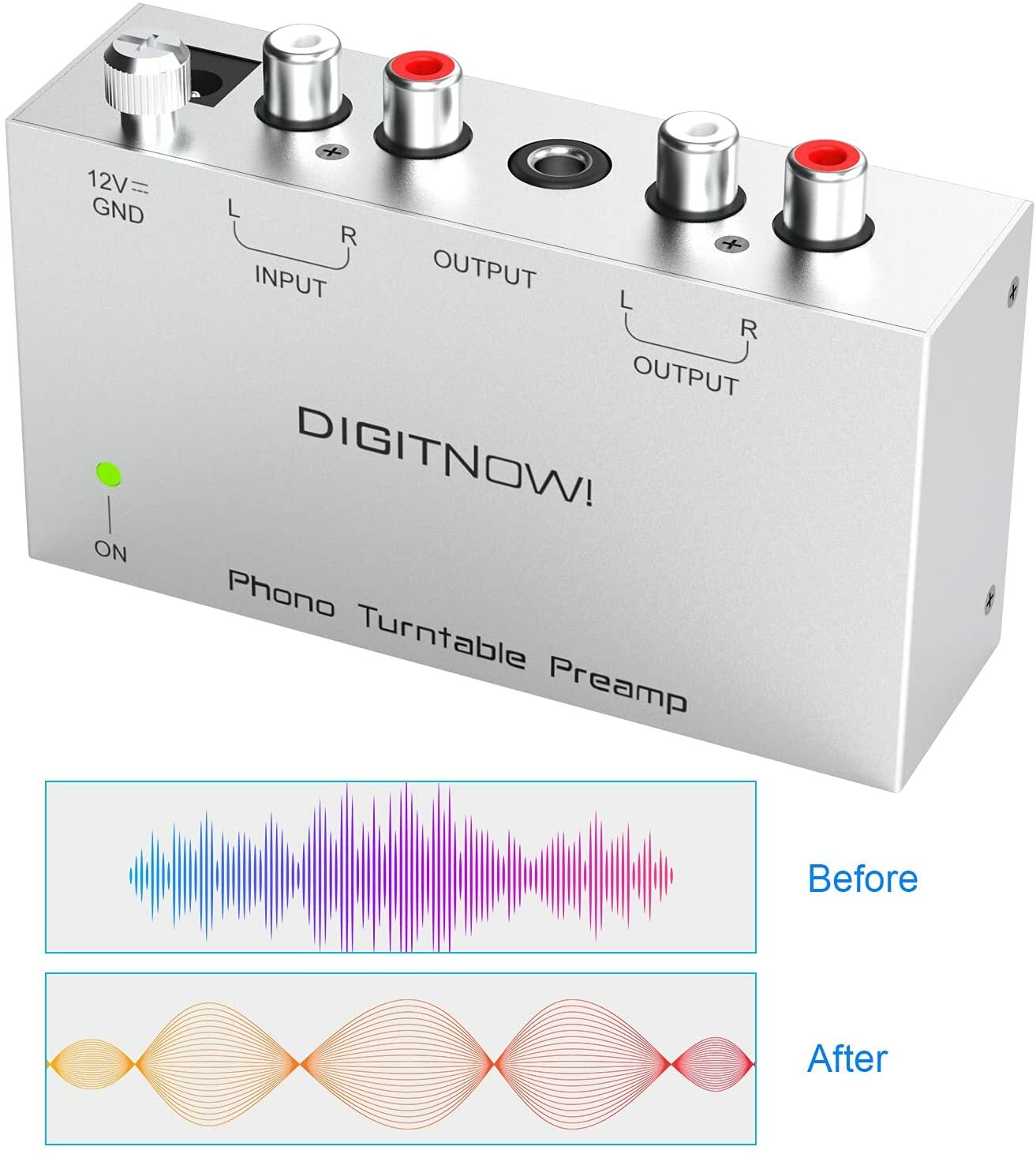 Phono Turntable Preamp- Mini Electronic Audio Stereo Phonograph Preamplifier RCA