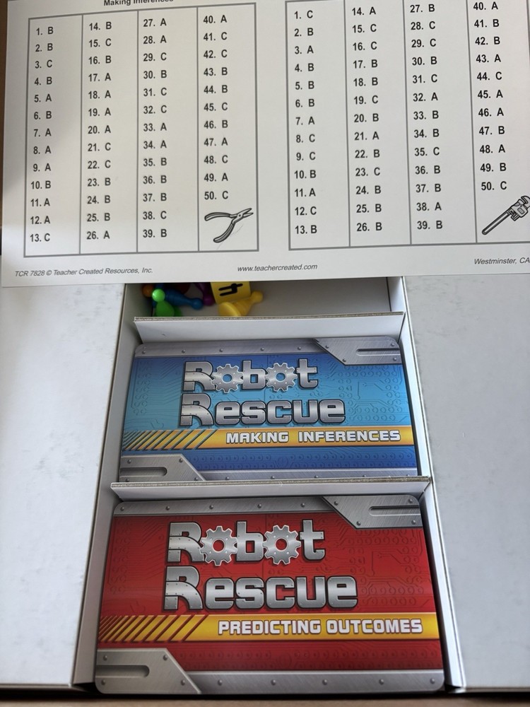 Robot Rescue Reading Comprehension Game Making Inferences Predicting Outcomes