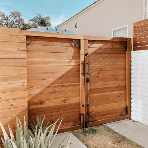 Gate Corner Brace Bracket Anti Sag Gate Frame Kit with Self-Locking Gate 2