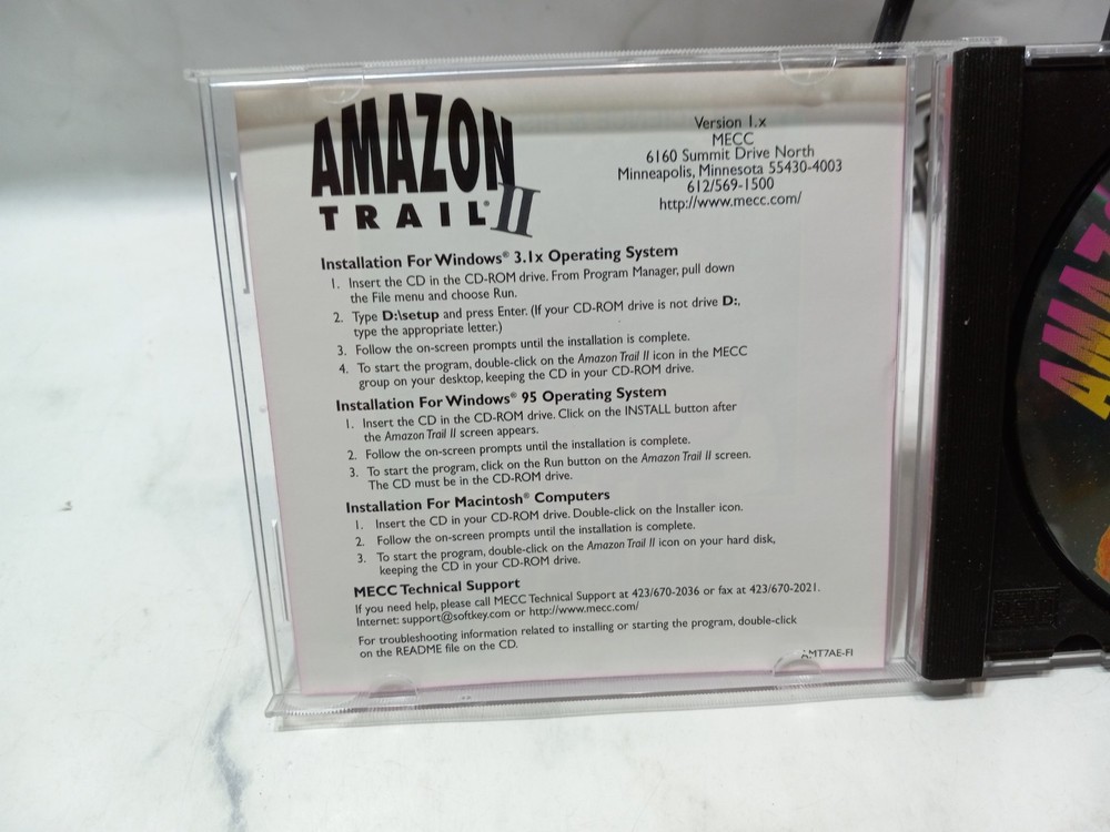 Amazon Trail II (Windows/Mac, 1997) Nice Clean tested working MECC Age 3+