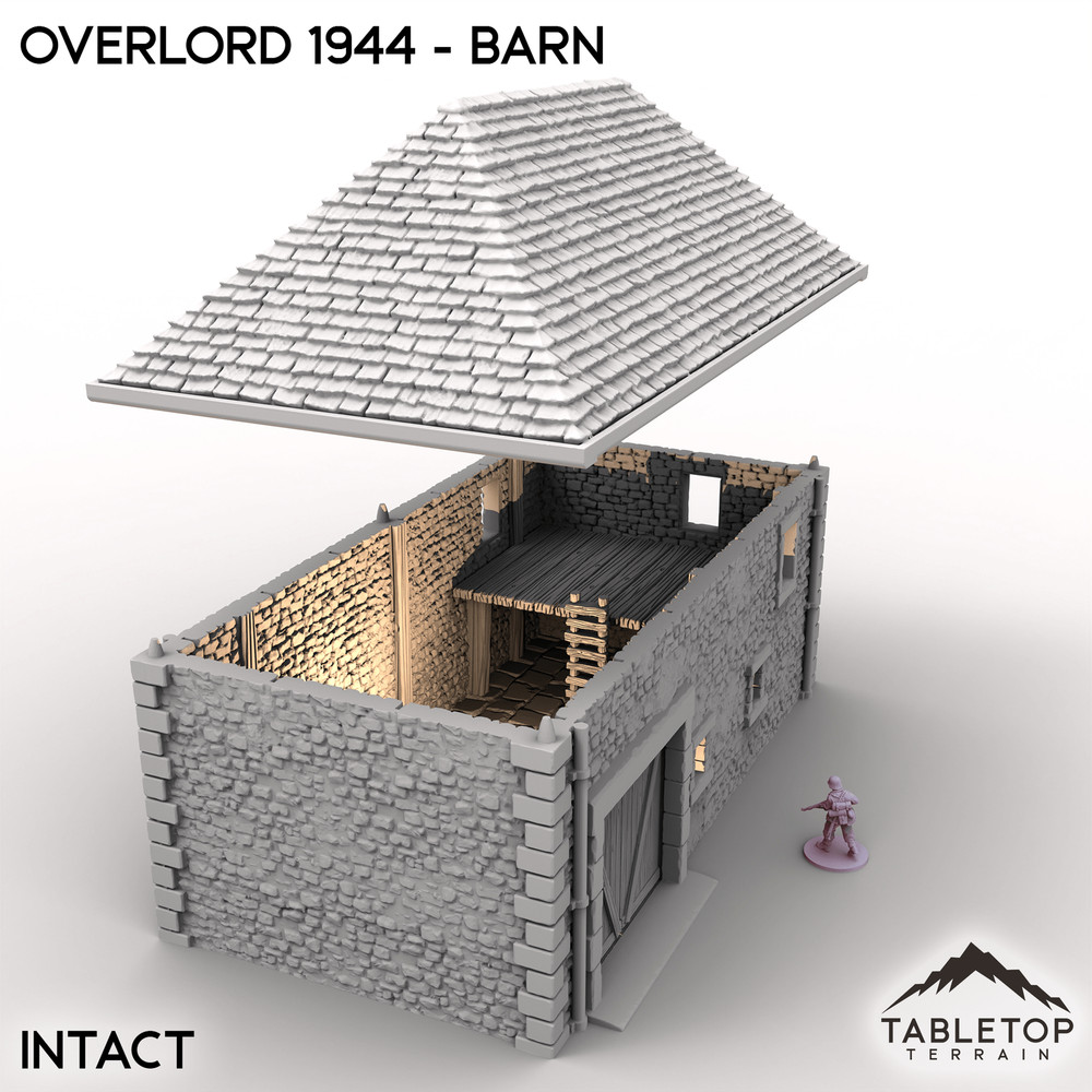 Overlord 1944 - Barn - WWII Wargame Tabletop Terrain