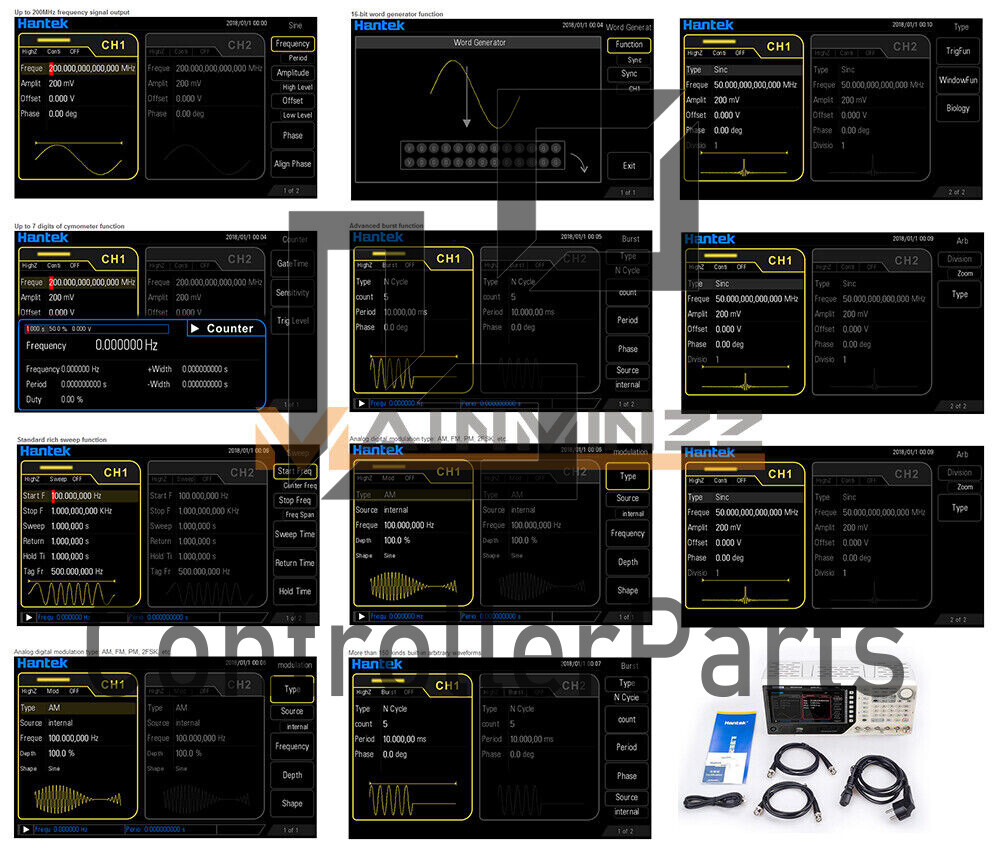 NEW 1PCS Hantek Arbitrary waveform Function generator HDG6202B