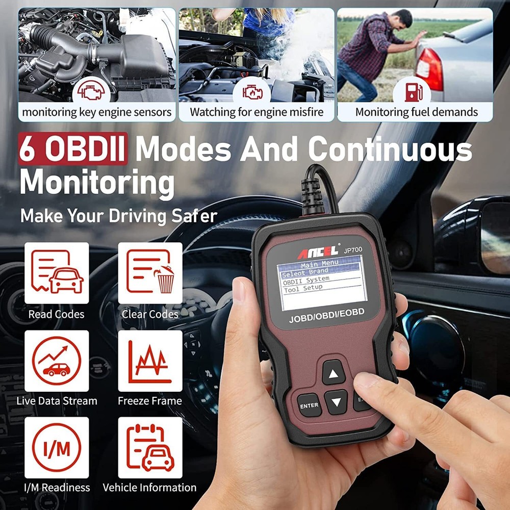 ANCEL JP700 JOBD OBD2 Japanese Car Scanner Automotive Code Reader Engine Check