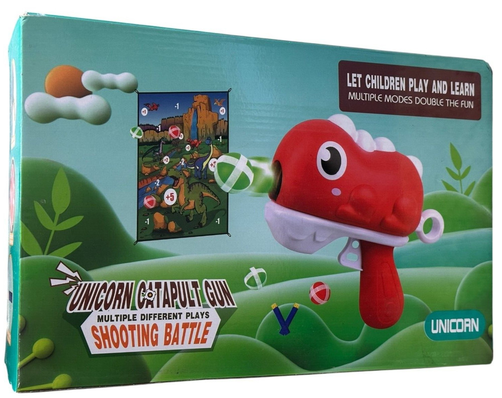 Dinosaur Catapult Gun, Shooting Battles, Multiple Modes, Ages 3+