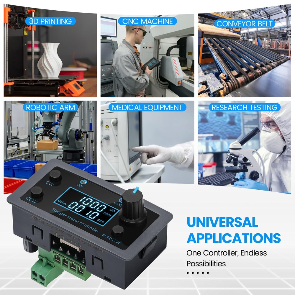 Stepper Motor Controller Driver Board, Forward/Reverse Pulse Speed Control Mo...