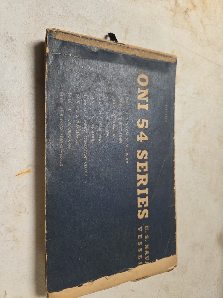 Oni-54 Series U.S. Naval Ships & Restricted
