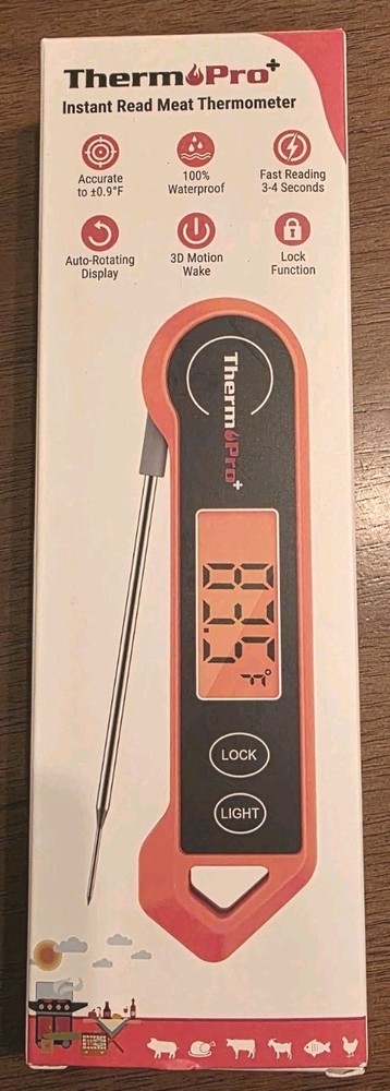 Therm Pro Instant Read Meat Thermometer Orange
