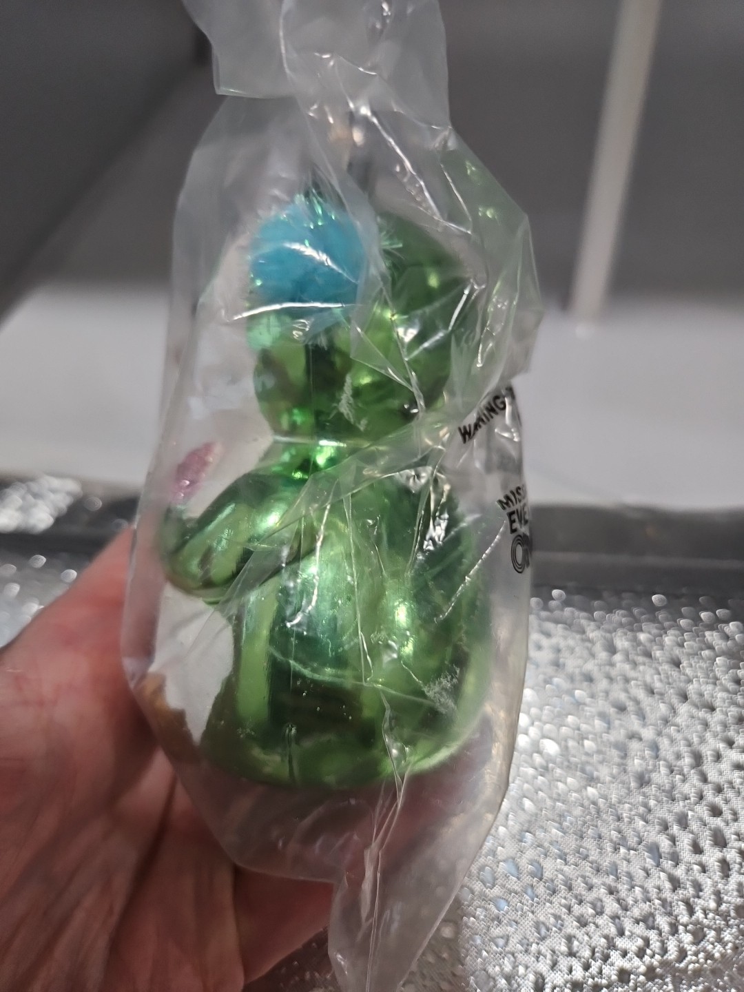 Holiday Lane Green & White Glitter 4” Penguins Earmuffs Ornament NWT