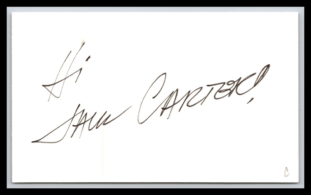 Jack Carter - Actor - 3x5 Card - Signed / Autograph (c)