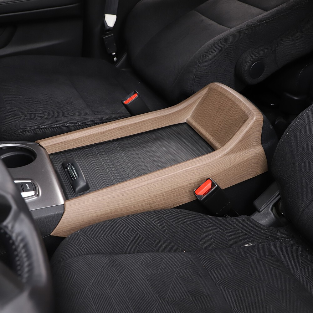 ABS Wood Grain Center Console Armrest Box Side Panel Trim for Honda Pilot 15-22