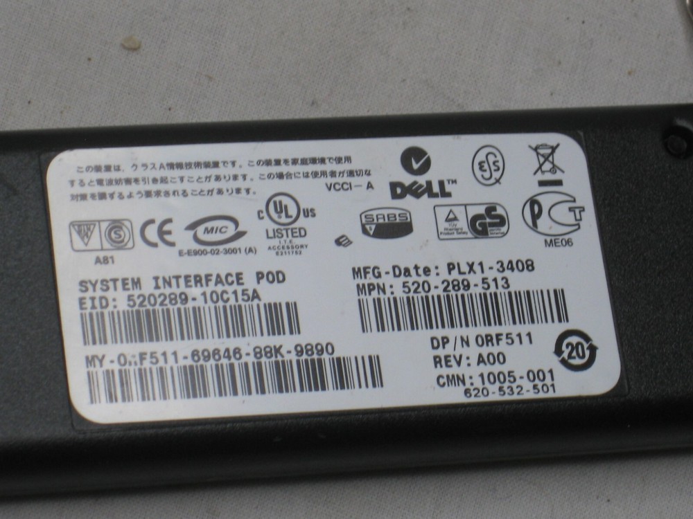 DELL System Interface POD 520-289-513 PLX1-3408 cable adapter