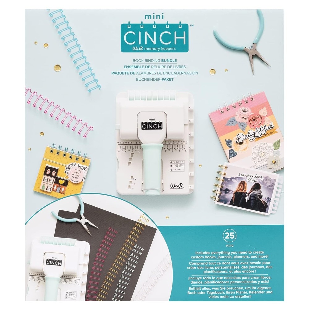 Mini Cinch Bundle Includes Book Binding Machine, 16 Wires, Wire Cutters, and ...