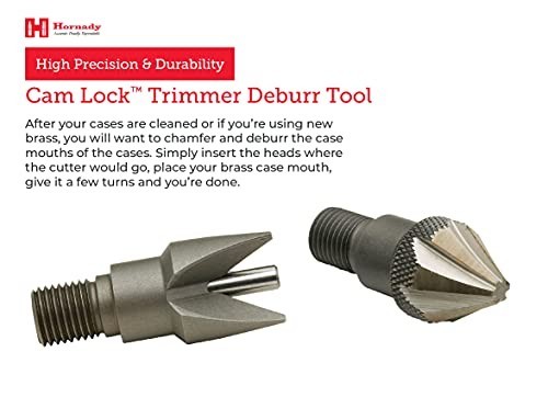Durable Cam Lock Trimmer Deburr Tool - Chamfer & Deburring Heads for Reloading