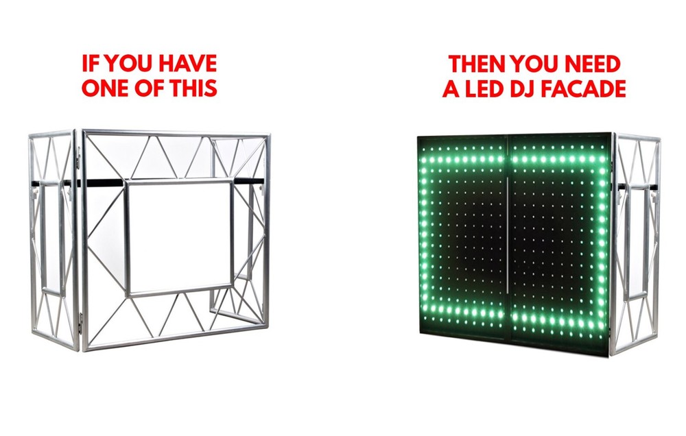 LED Pixel DJ Facade Panels, 2 Detachable Interactive Panels for ADJ Structure