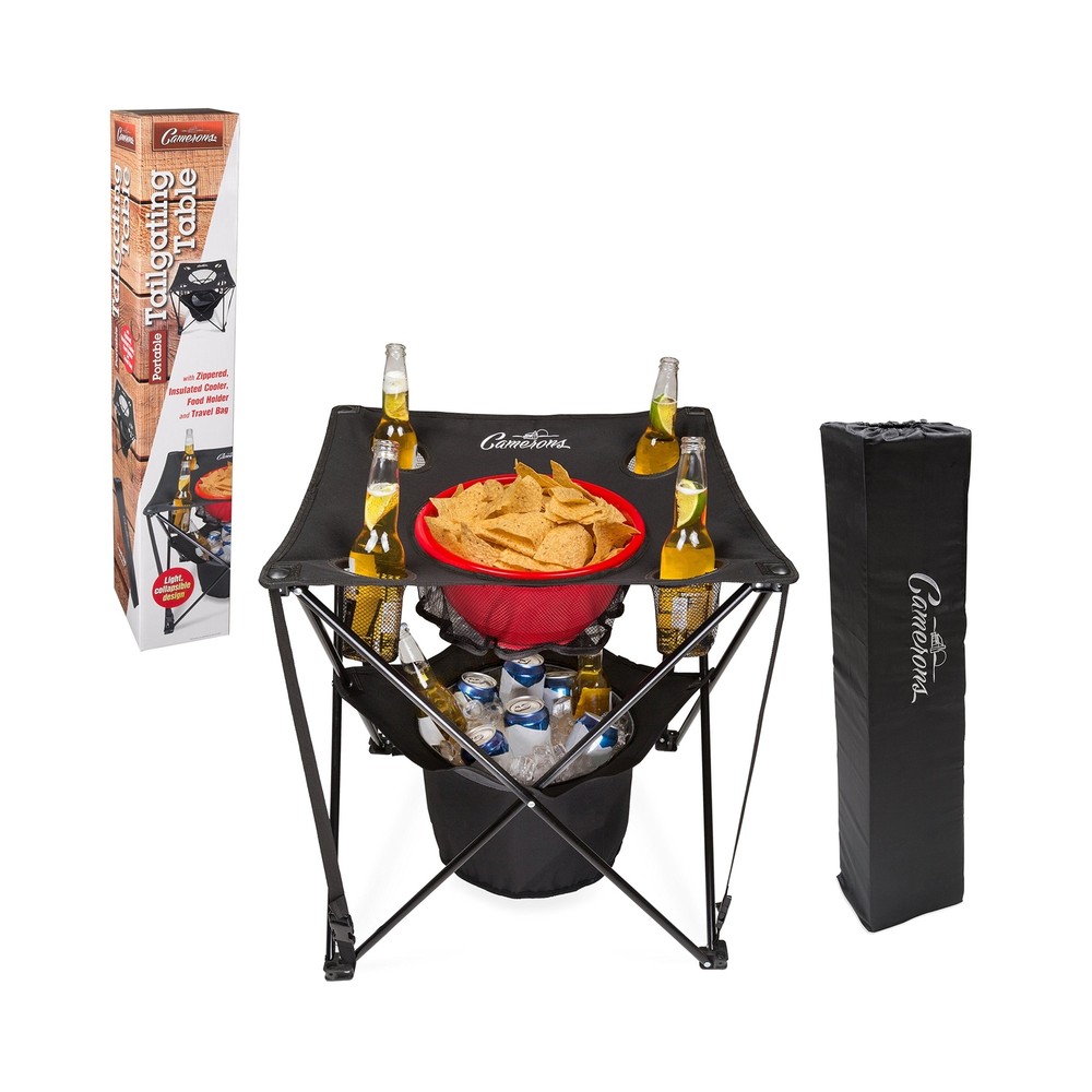 All-in-One Tailgating Table - Collapsible Folding Camping Table with Insulate...