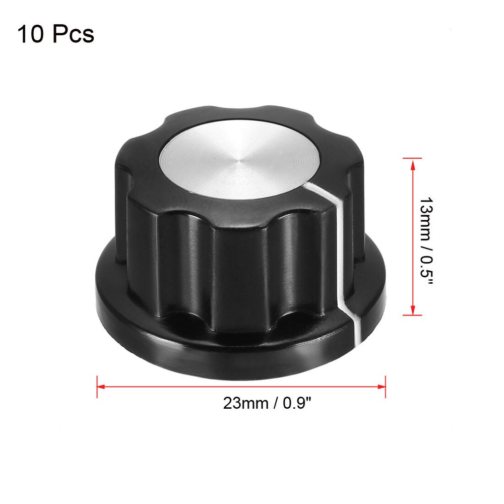 10Pcs Speaker Control Knob Power Amplifier Knob 23mm Dia. Rotary Knobs