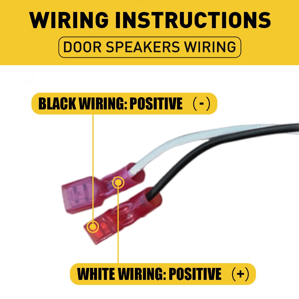 2x For Accord Door HONDA (2008-UP) Spacer Speaker Spacer 6.5" Harness Adapter H