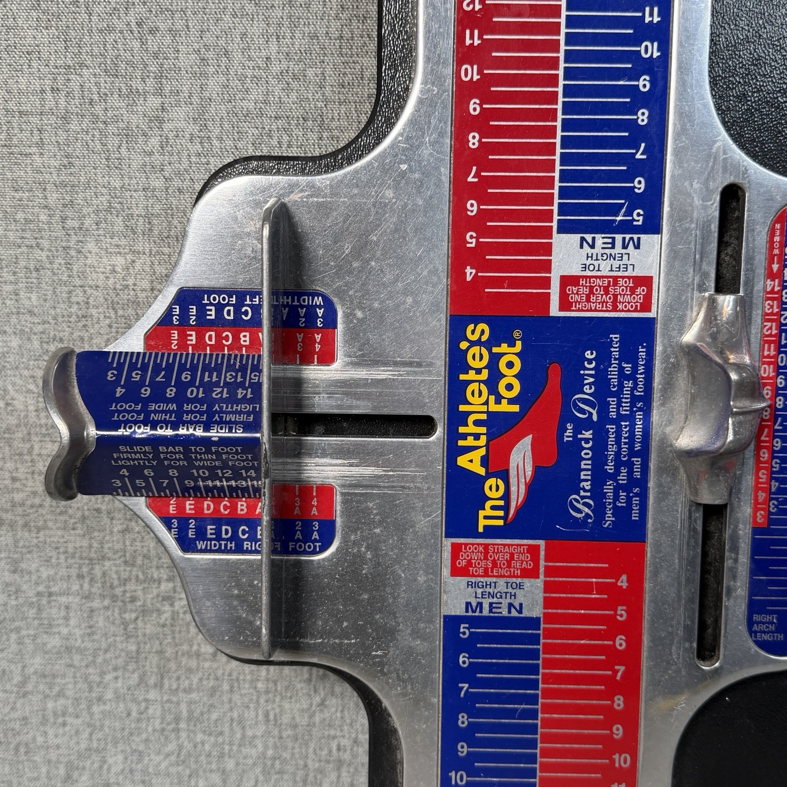 Rare 90s The Athletes Foot Brannock Device Double Board Store Display Shoe Sizer