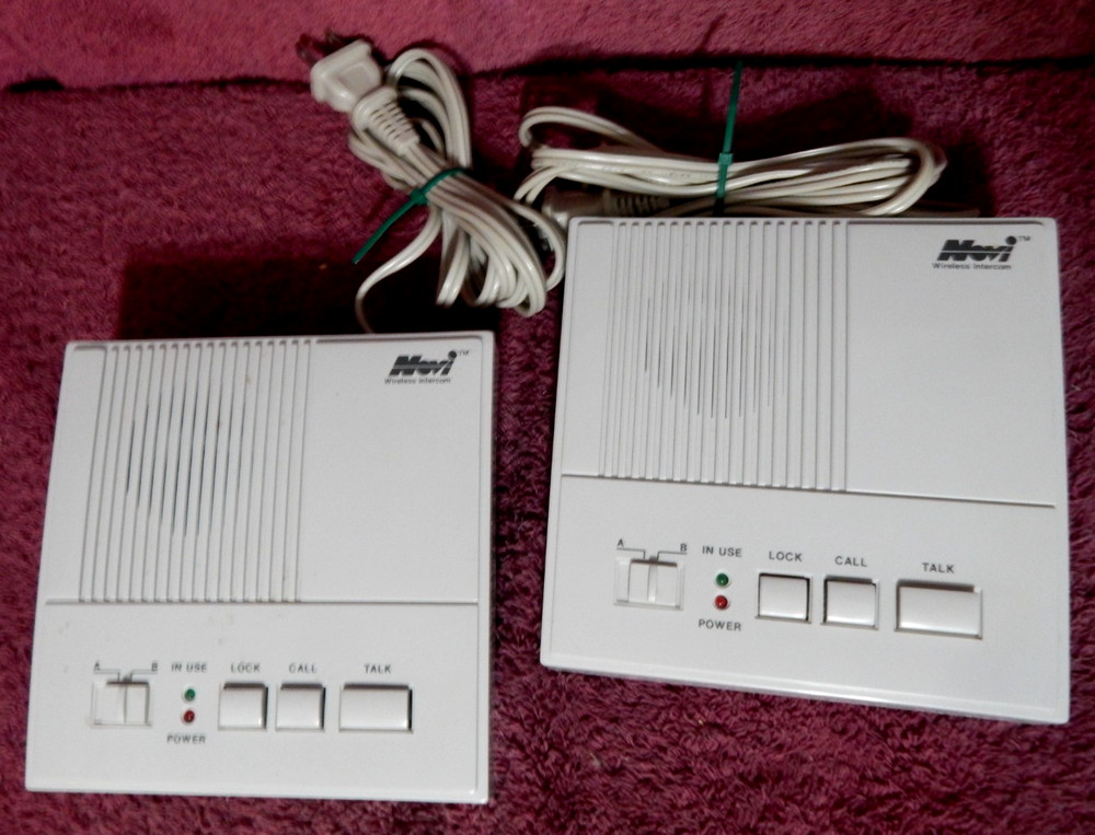 Novi Wireless IntercomWI-2CN Lot of 2 All Functions Working Staticky Reception