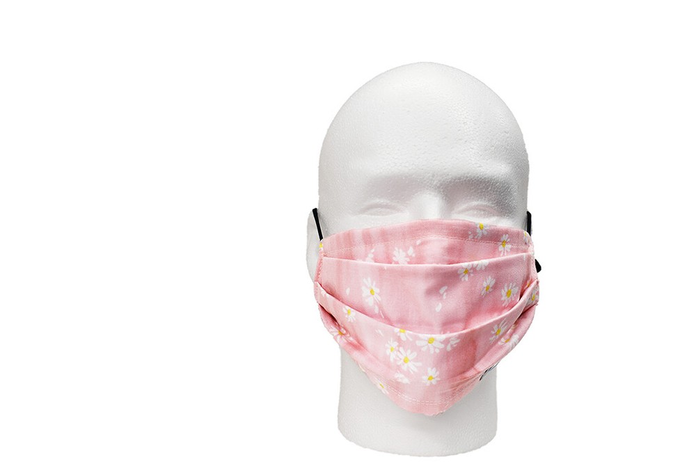 Pink Flower Face Mask