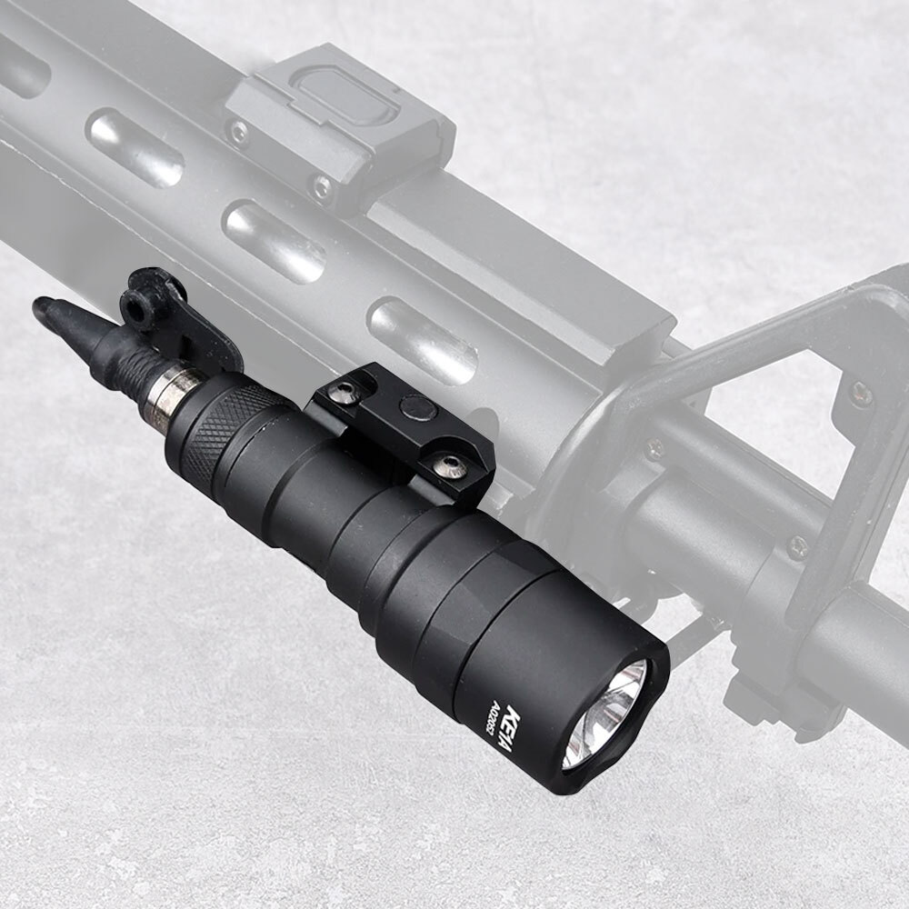 Tactical Mini M300B Picatinny Flashlight with Pressure Switch & Mlok Light Mount