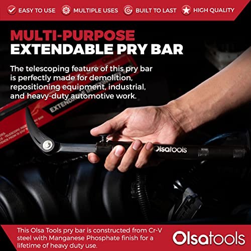 Adjustable Pry Bar | Adjustable Angles & Extendable 1pc Extendable Handle