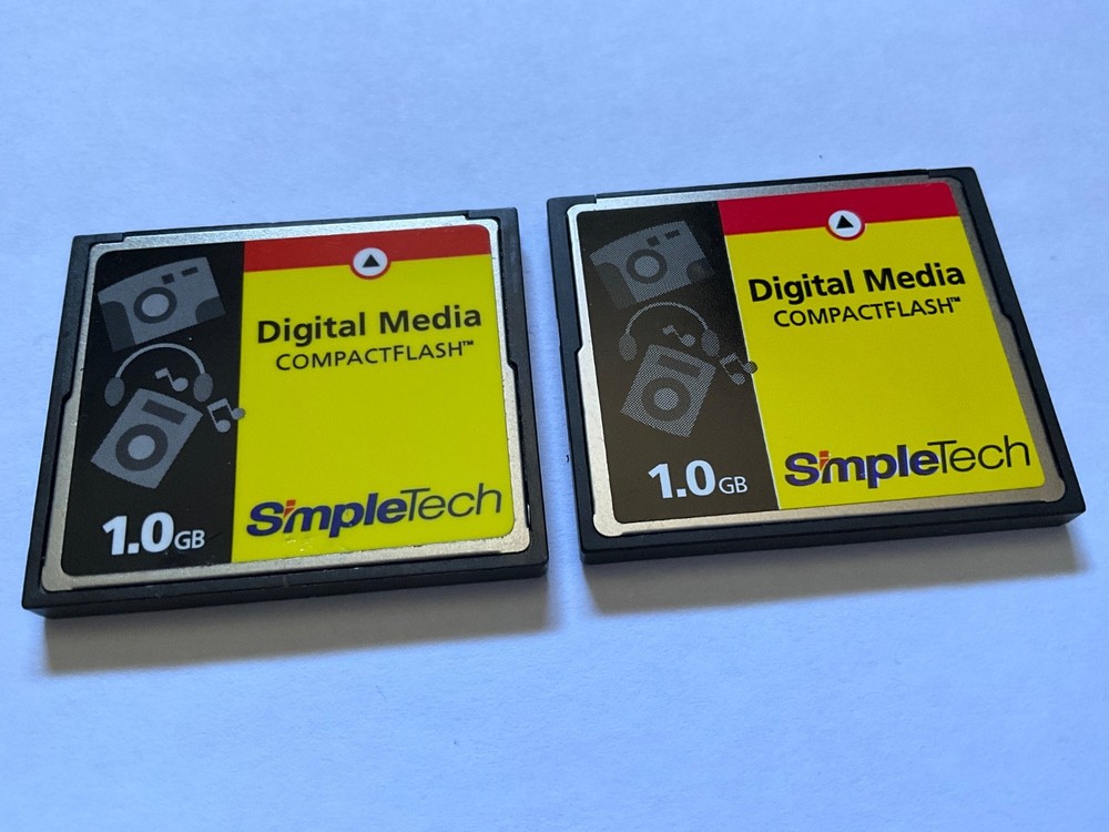 2pcs 1gb SIMPLETECH Compact flash memory for CF NIKON CANON cameras
