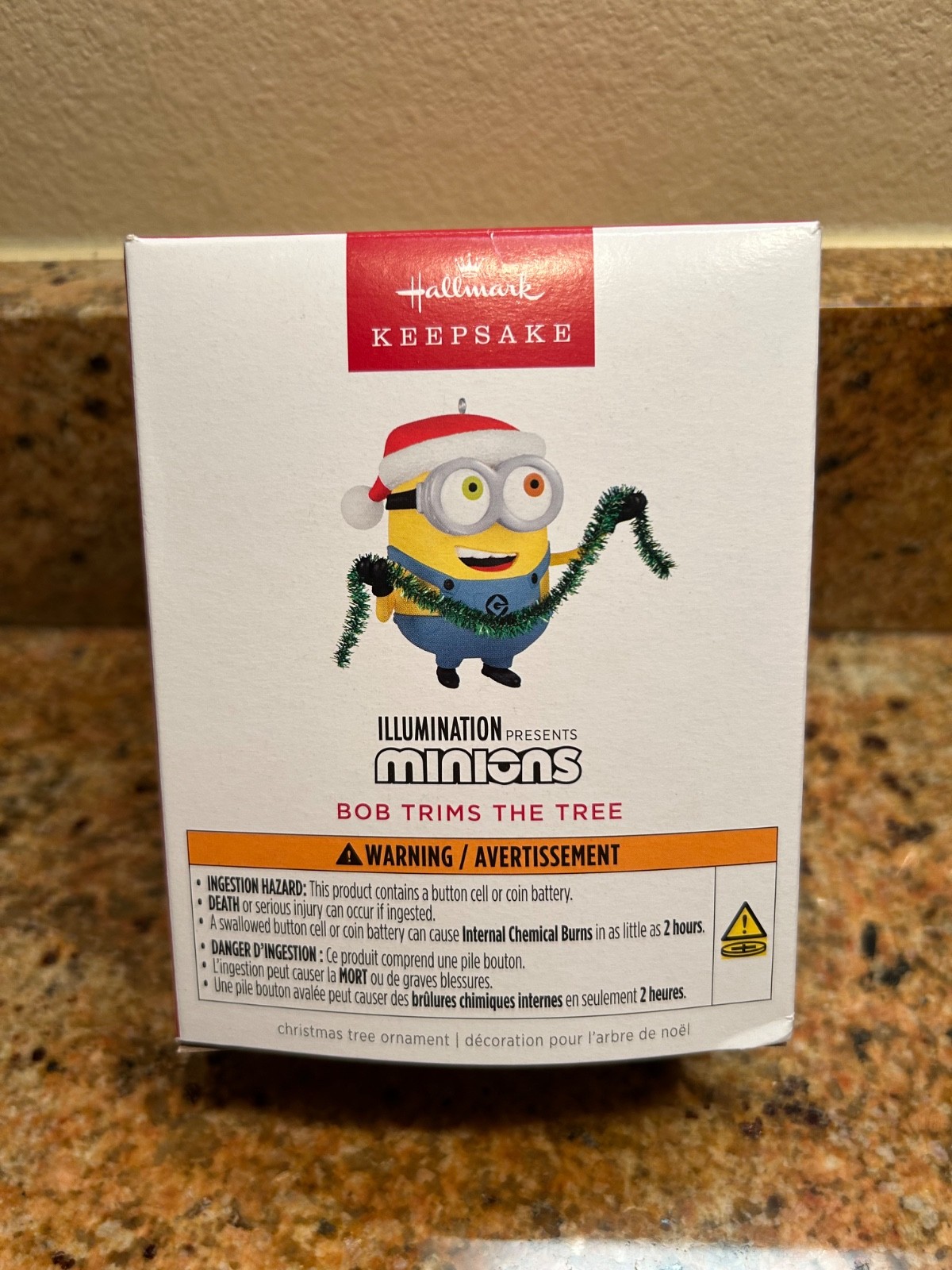 2025 HALLMARK - BOB TRIMS THE TREE - MINIONS  -  KEEPSAKE ORNAMENTS