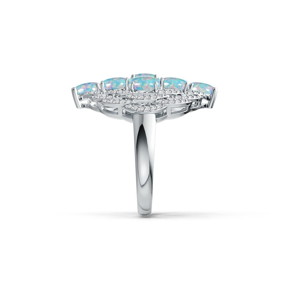 Sterling Silver Semi Mount Ring Setting Oval OV 6X4mm Cabochon