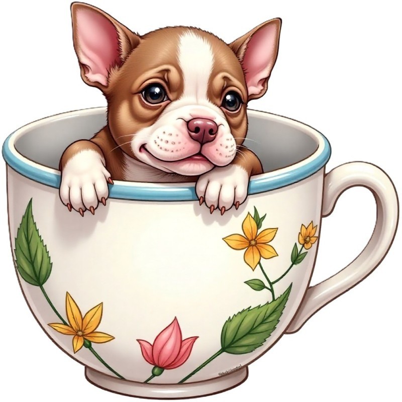30 Custom Coffee Cup Pitbull Personalized Address Labels