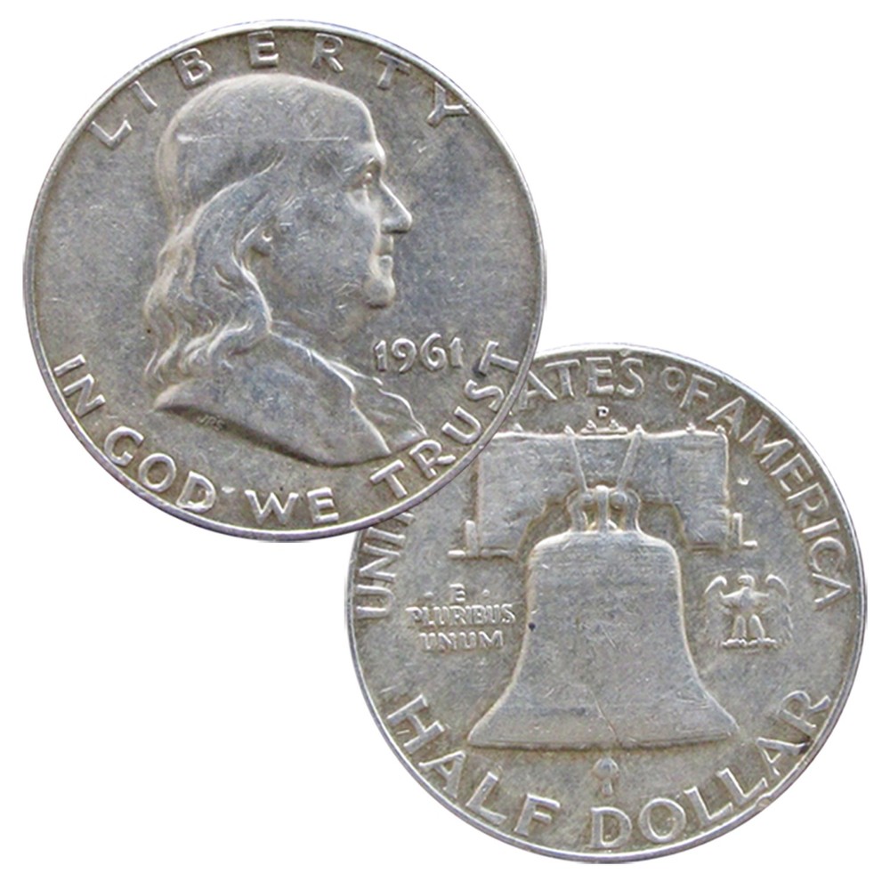 90% Silver Franklin Half Dollar Average Circulated