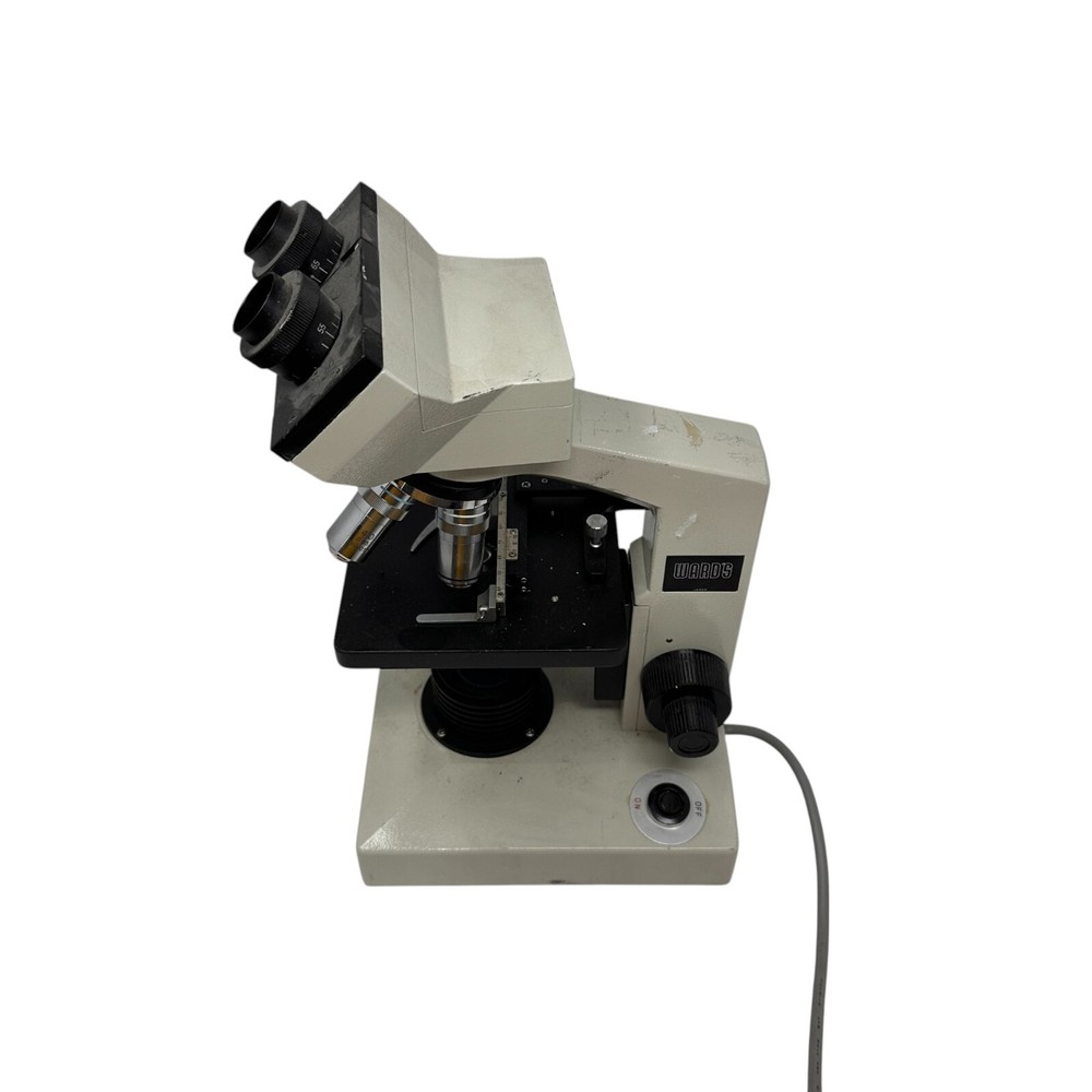 Ward's HVS-20 Binocular Compound Microscope 4 Objective Lenses Lab Scope