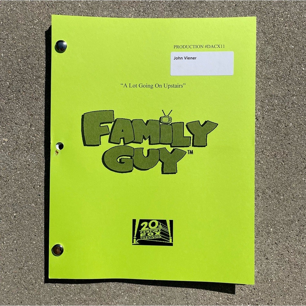 Family Guy John Viener Actor Writer 2014 Production Used Table Draft Script