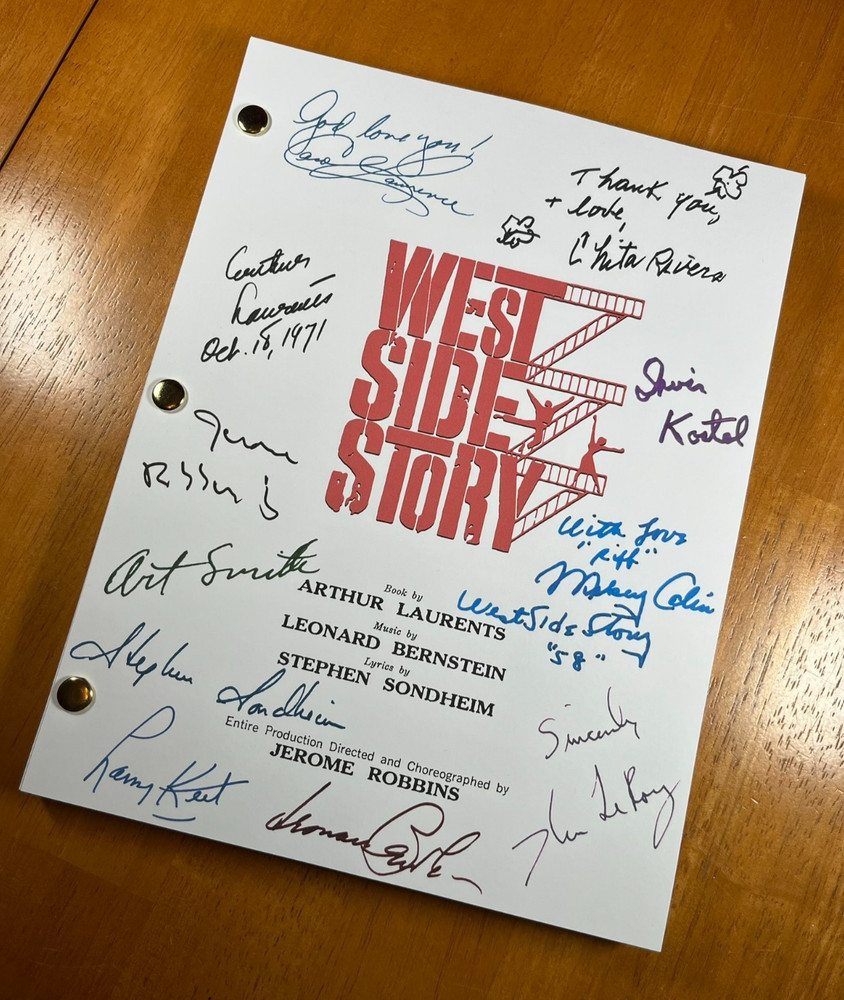 West Side Story Script Signed- Autograph Reprints- Broadway Musical Script