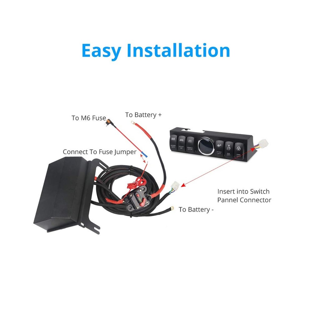 WATERWICH 6-Switch Pod Toggle Panel Overhead and Source Control System Box Wi...