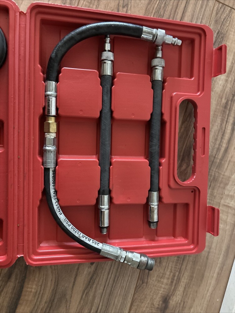 US General 95187 Universal Quick/Disconnect Compression Gauge Set Tester + Extra