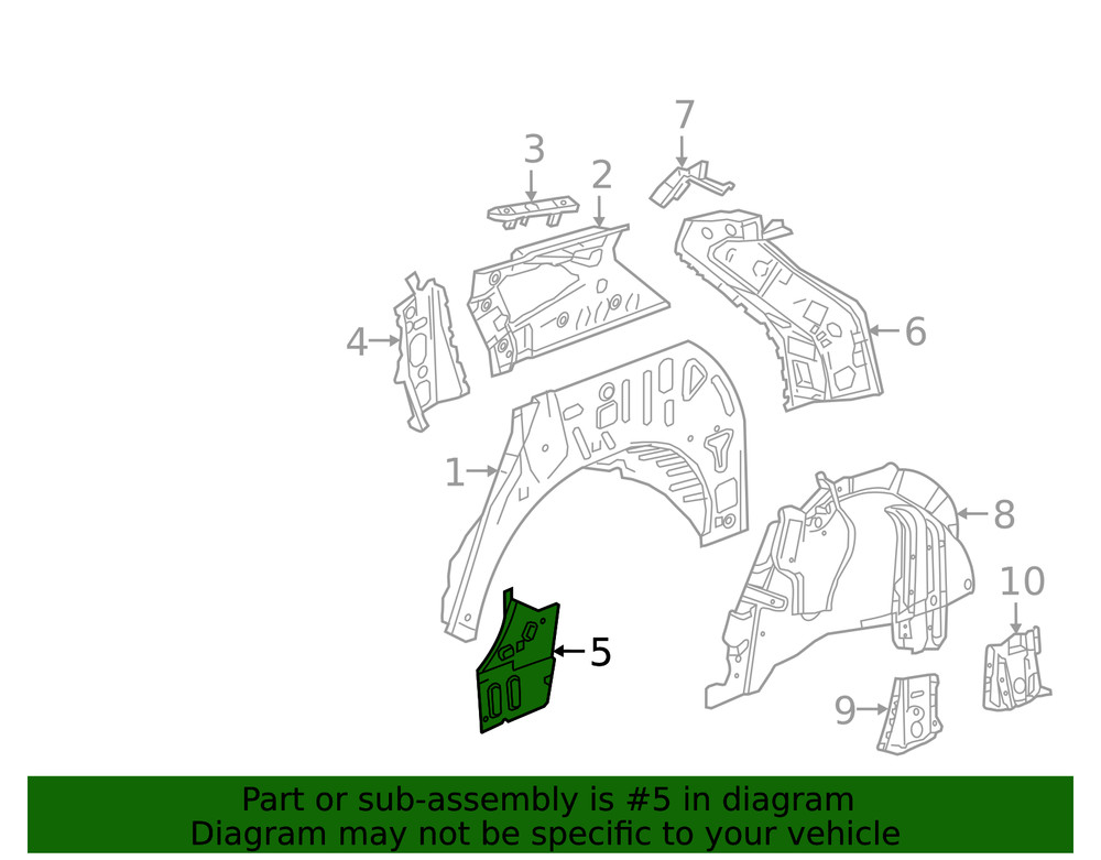Genuine GM Passenger Side Quarter Panel Extension 84497217