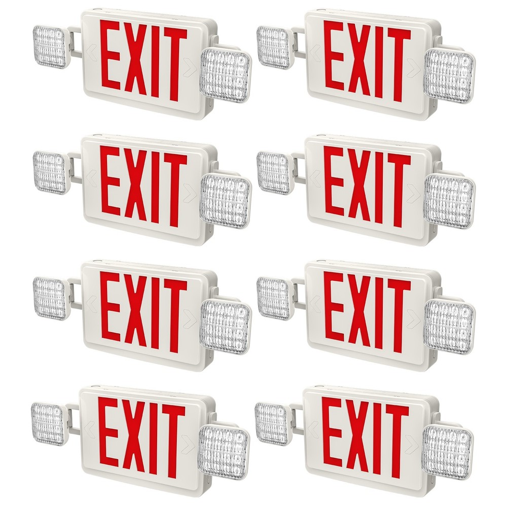 UL Listed-1 Pack Red Exit Sign Lights Combo with Battery For Red Emegency Light.