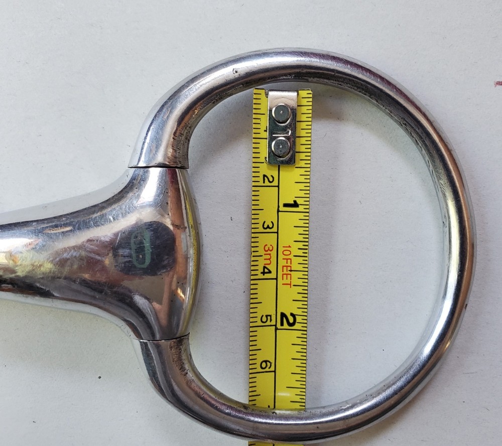 Eggbutt Snaffle Single Jointed Solid Thick Mouth 4 3/4 inches