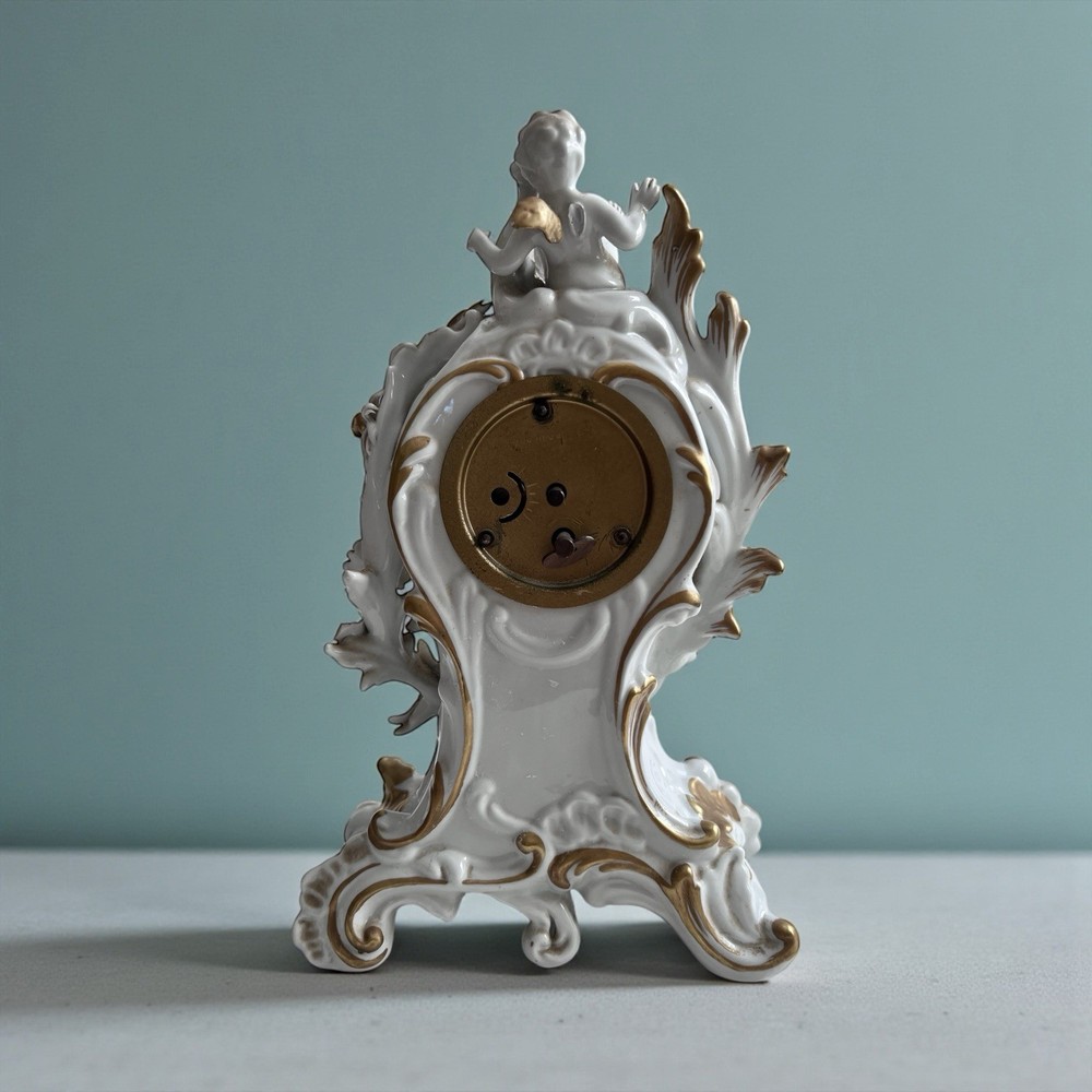 Capodimonte Baroque Porcelain Mantel Clock