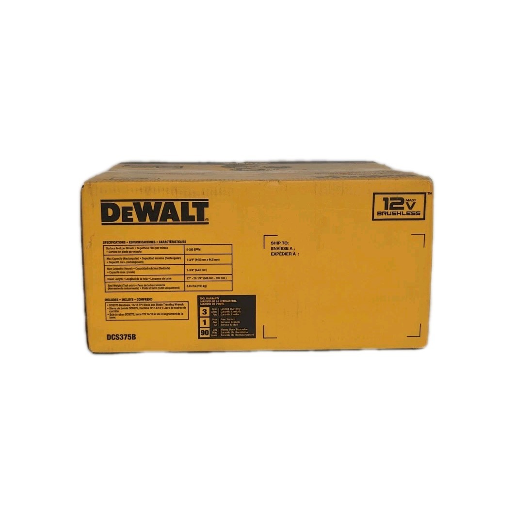 DEWALT DCS375B 12 Volt MAX 1-3/4" Brushless 12V Cordless Bandsaw (TOOL ONLY) NEW