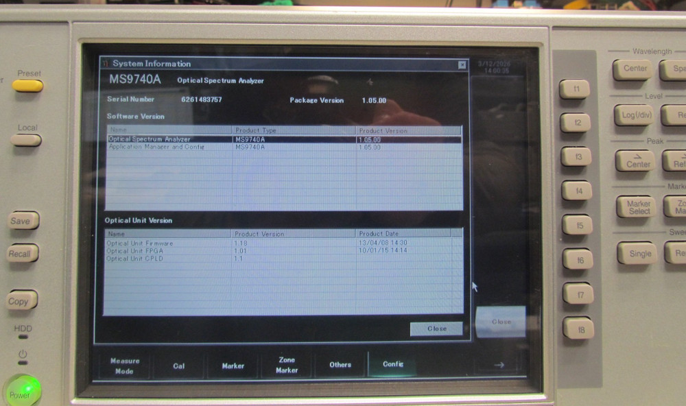 Anritsu MS9740A Optical Spectrum Analyzer