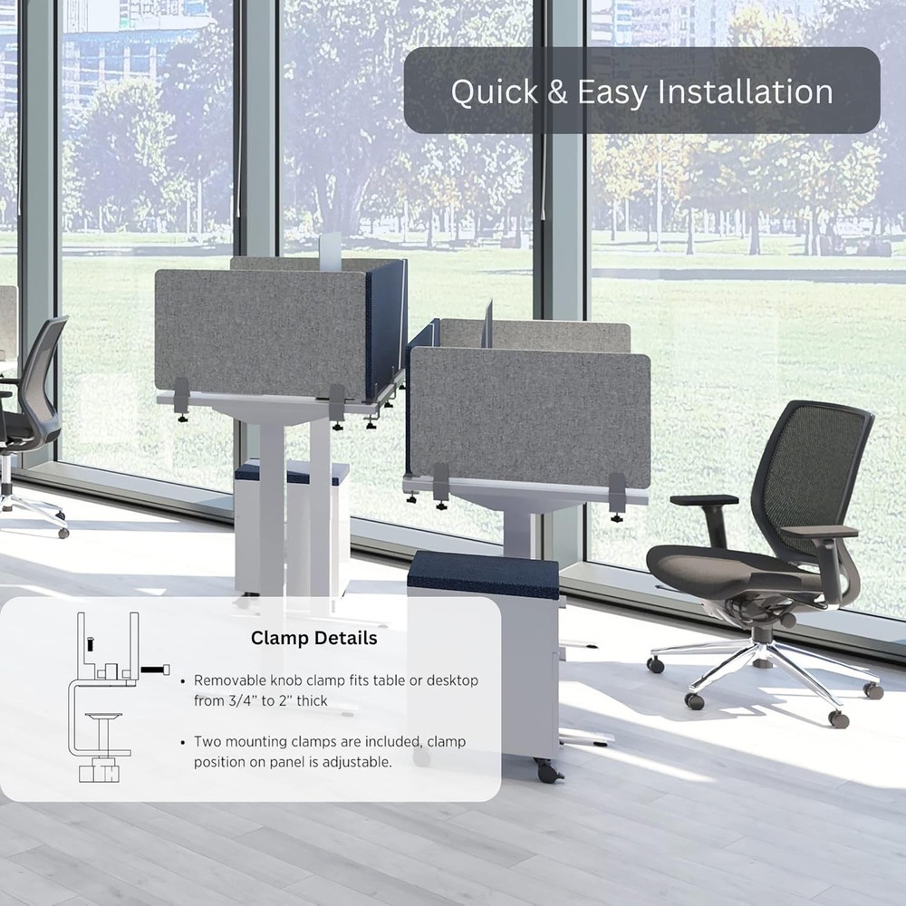 89.6x40x30 polypropylene partition desktop package E corner vertical black