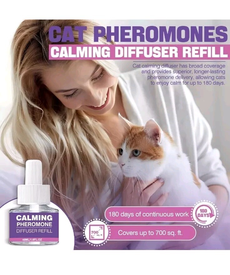 Cat Pheromones Calming Diffuser Refill 6 Pack Multicat 6 PACKs, Purple ,B1,9