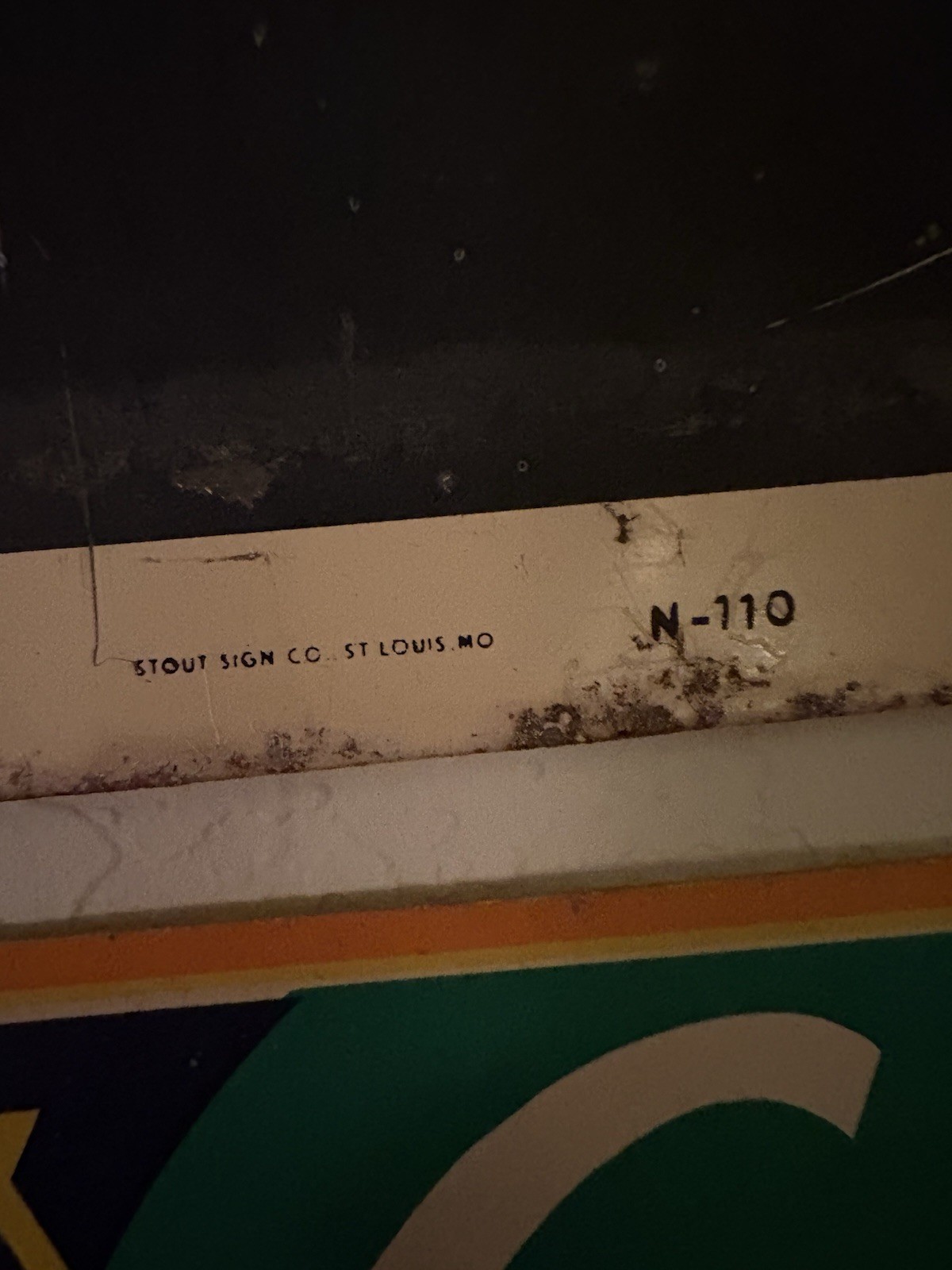 c.1950- 60’s Vintage Orange Crush Sign And Eraser board InExcellent Condition!