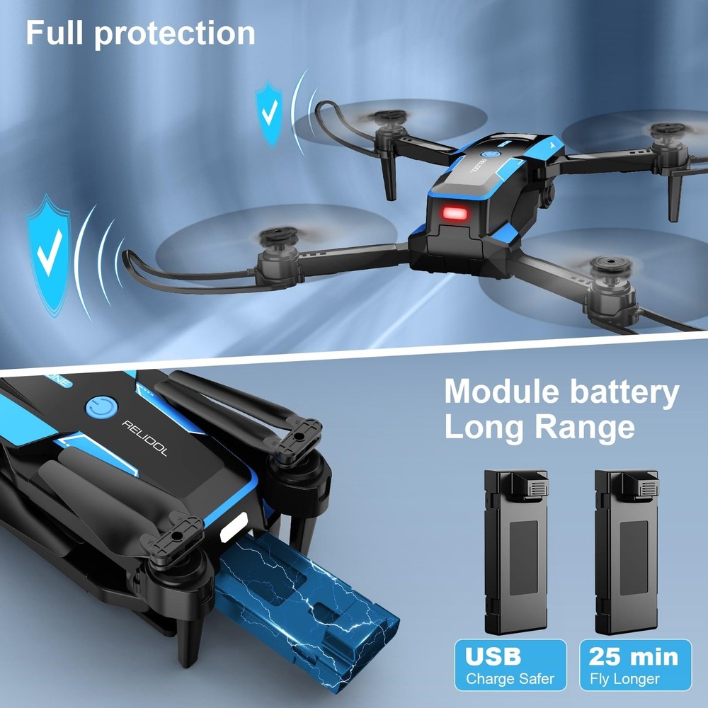 Drone with 1080P Camera - Foldable Remote Control Quadcopter with Gesture Con...