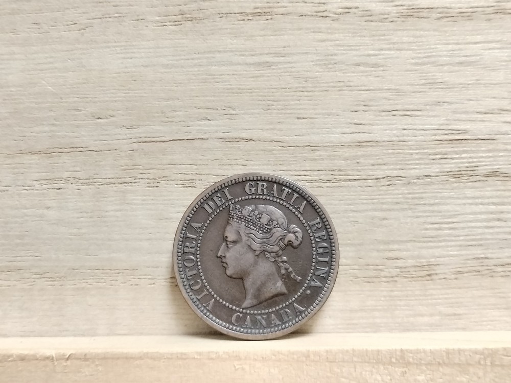 1876 H One Cent Canda Bronze Coin